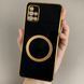 Чохол Glass Case TPU Gold Bezel + MagSafe для Samsung Galaxy A51 чорний НФ-00076435 фото 1