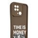 Чохол TPU Lux Hard для Xiaomi Poco C40 коричневий + Print TIME IS MONEY (01) НФ-00094846 фото 3