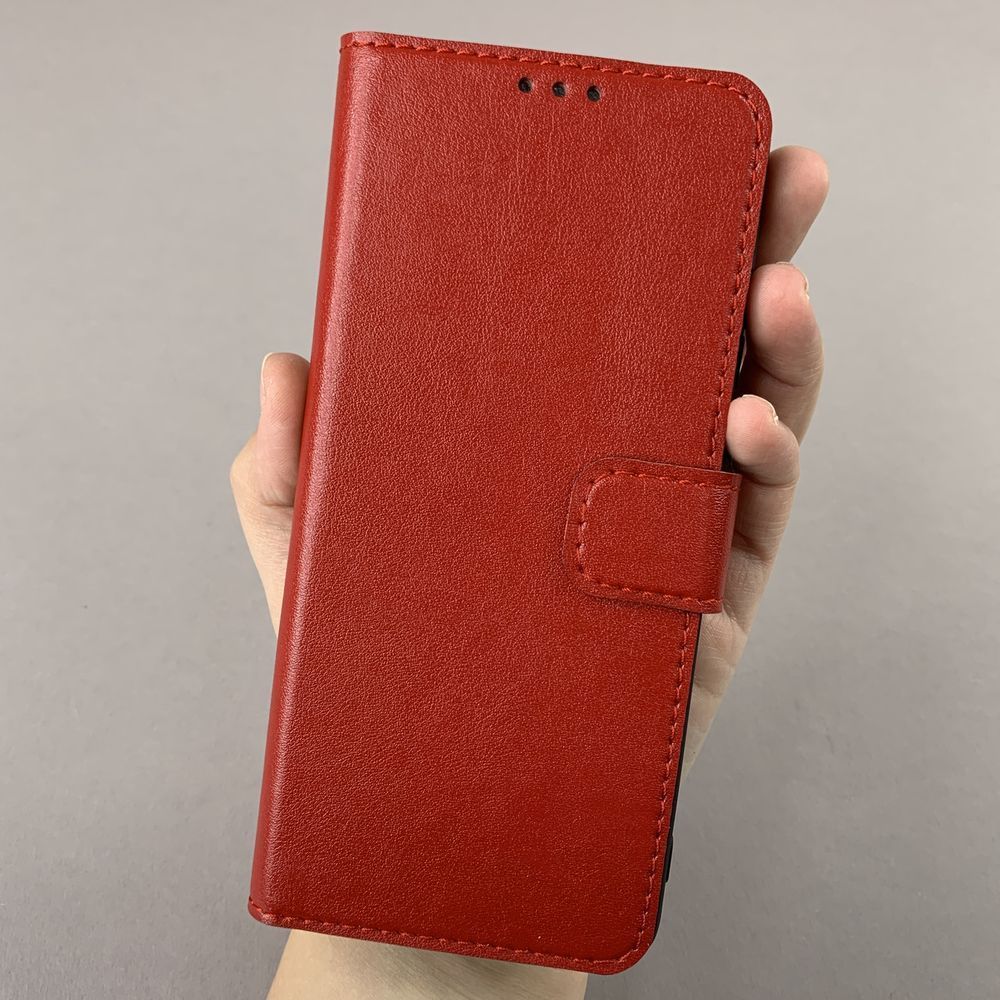 Чохол-книжка Leatherette Book з хлястиком для Motorola G85 червона (Full Camera) НФ-00088930 фото