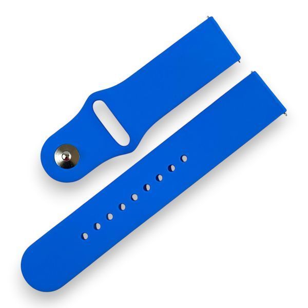 Ремінець силіконовий 22 мм для Xiaomi / Samsung / Huawei синій blue НФ-00052654 фото