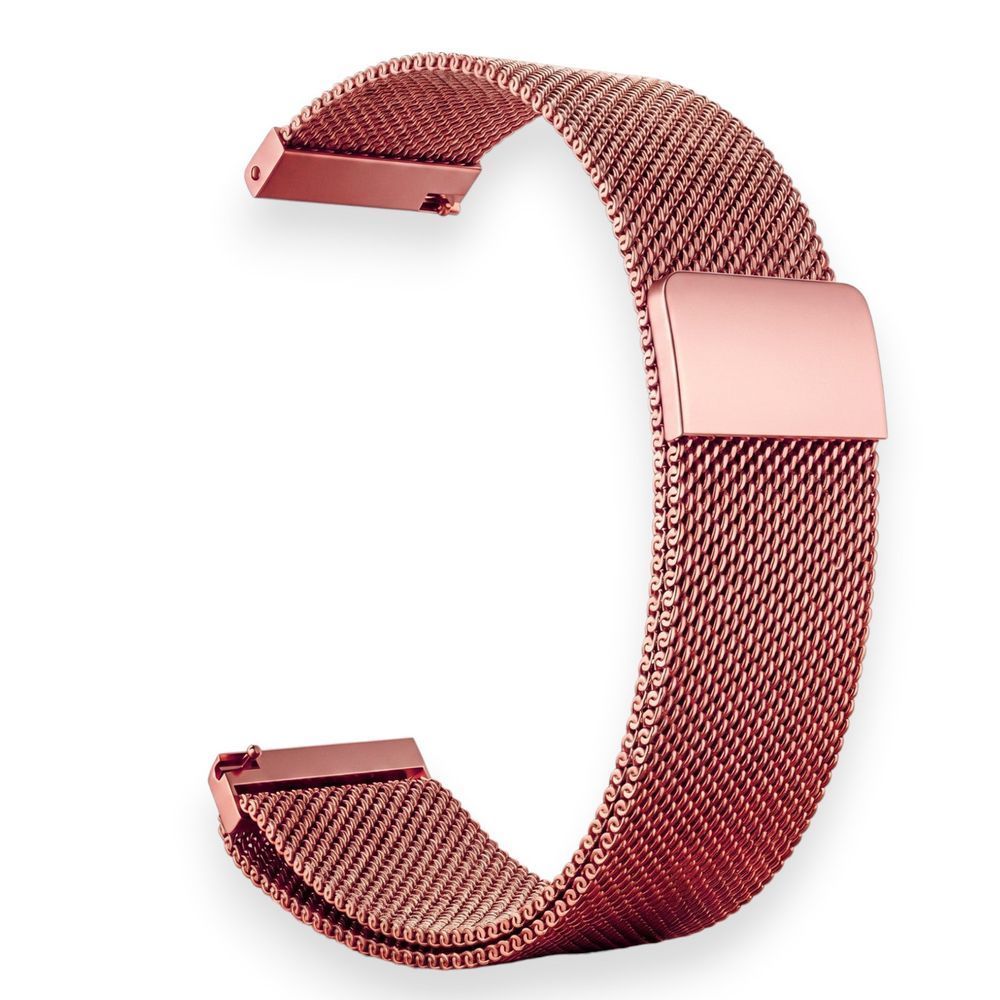 Ремінець металевий Milanese Loop для 20 мм для Xiaomi / Samsung / Huawei рожеве золото НФ-00036962 фото