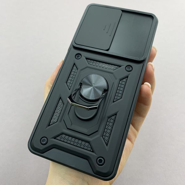 Чохол Powerful Case Curtain with Ring для Xiaomi Poco F4 чорний (Full Camera) НФ-00026030 фото