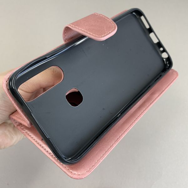Чохол-книжка Leather TPU для Vivo Y11 / Y15 / Y17 рожева (Clasp) НФ-00078985 фото