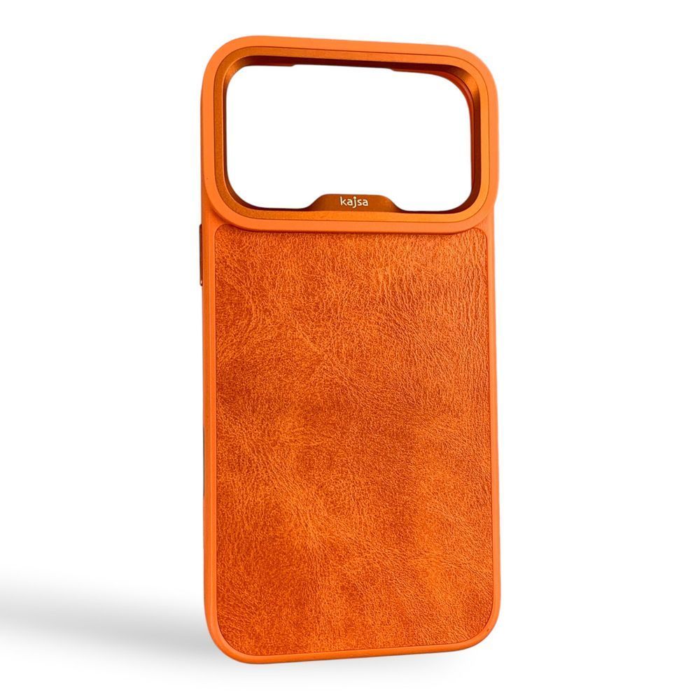 Чохол Kajsa Glamorous Collection Crazy Horse Case iPhone 18 Pro Max (Orange Plus) НФ-00097537 фото