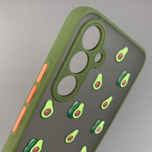 Чохол Totu Color Buttons для Samsung Galaxy A54 5G зелений + Print a Lot of Авокадо 6,5 * 16 НФ-00070404 фото