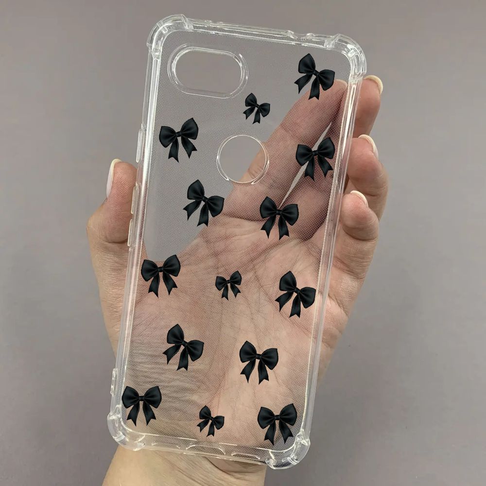 Чохол TPU з бронь кутами для Google Pixel 3A + Print a Lot of Бантики 6,5 * 16 (01) чорні НФ-00097034 фото