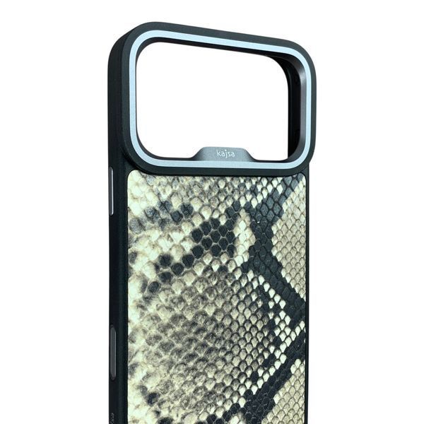 Чохол Kajsa Glamorous Collection Genuine Leather Snake Pattern Case iPhone 18 Pro Max (Black) НФ-00097546 фото