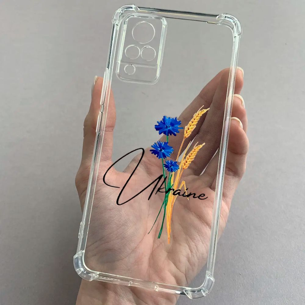 Чохол TPU з бронь кутами для Vivo V21 + Print UA Series Ukraine 6,5 * 9 (01) НФ-00081753 фото