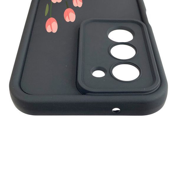 Чохол TPU Lux Hard для Xiaomi Redmi 15 4G EU чорний + Print Flower Тюльпани 6,5 * 9,5 (01) НФ-00095964 фото